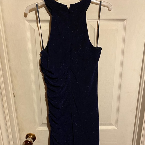 Le Chateau blue sparkly dress - Picture 2 of 4